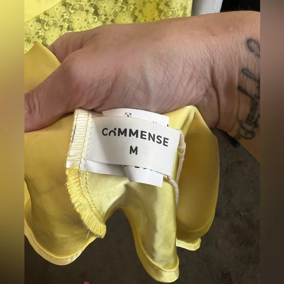 Commense Asymmetrical Lace Strapless Tube Midi, MED NWT - Picture 6 of 6